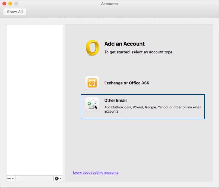 view icloud account in outlook for mac